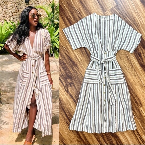 Free People Monday Linen Dress - Picture 1 of 10